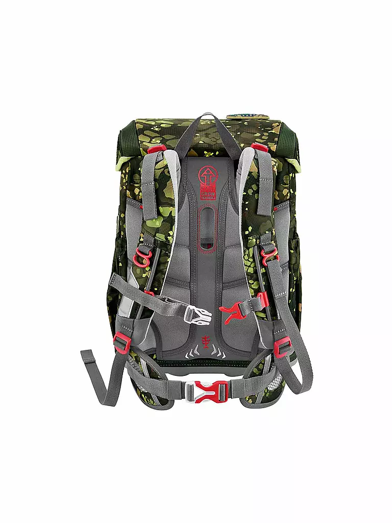 STEP BY STEP Schultaschen Set 5tlg CLOUD Dino Torex dunkelgrün