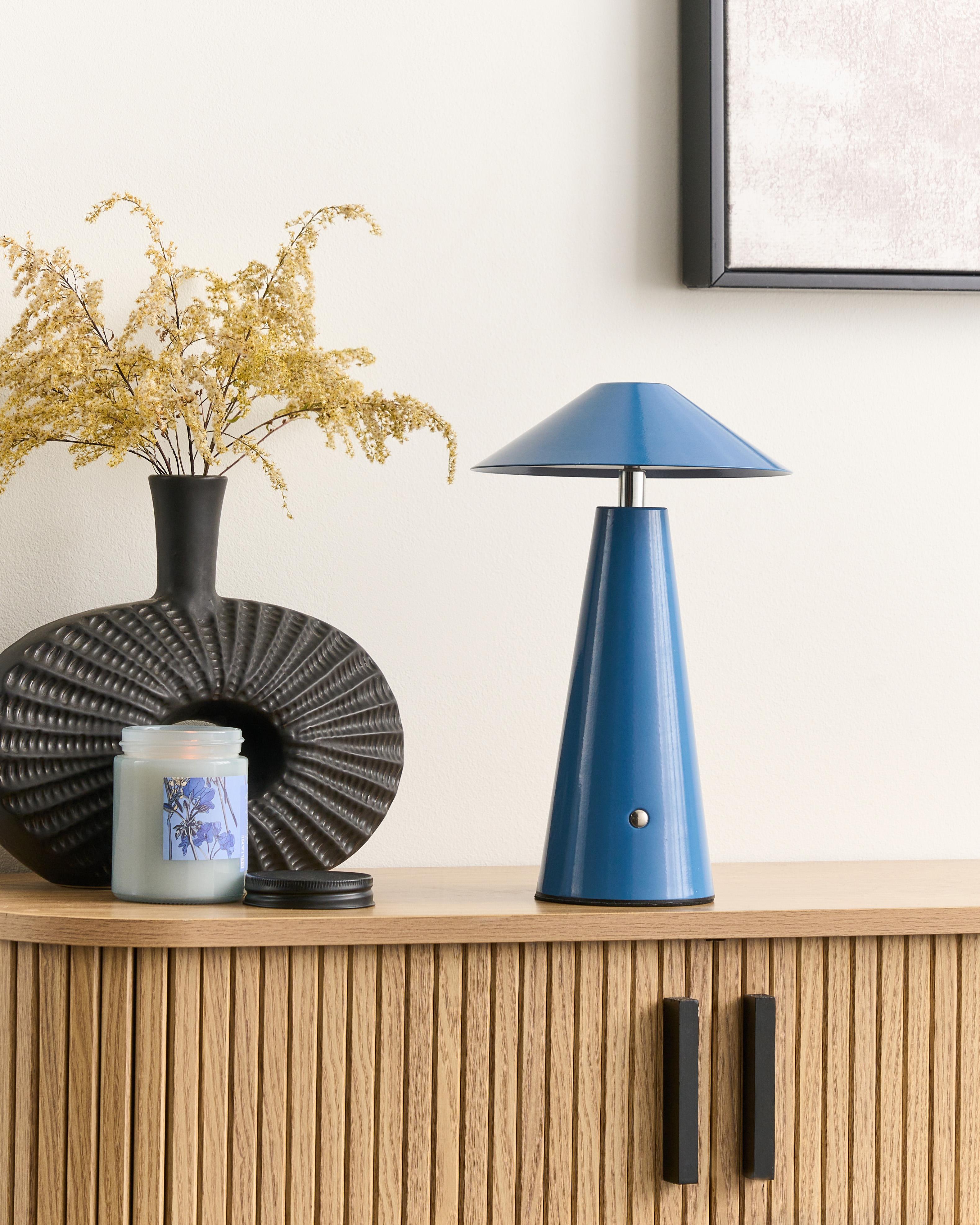 LED draadloze tafellamp APAYAO met dimmer Metaal Blauw
