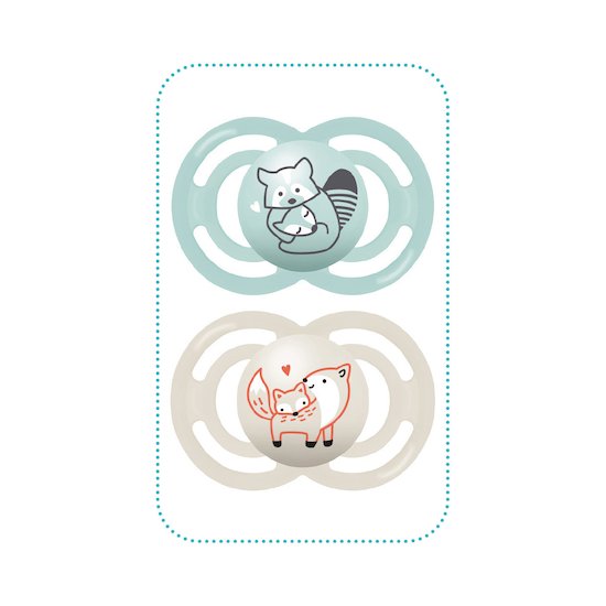 Lot de 2 sucettes perfect +18m silicone   Aléatoire        de               Mam