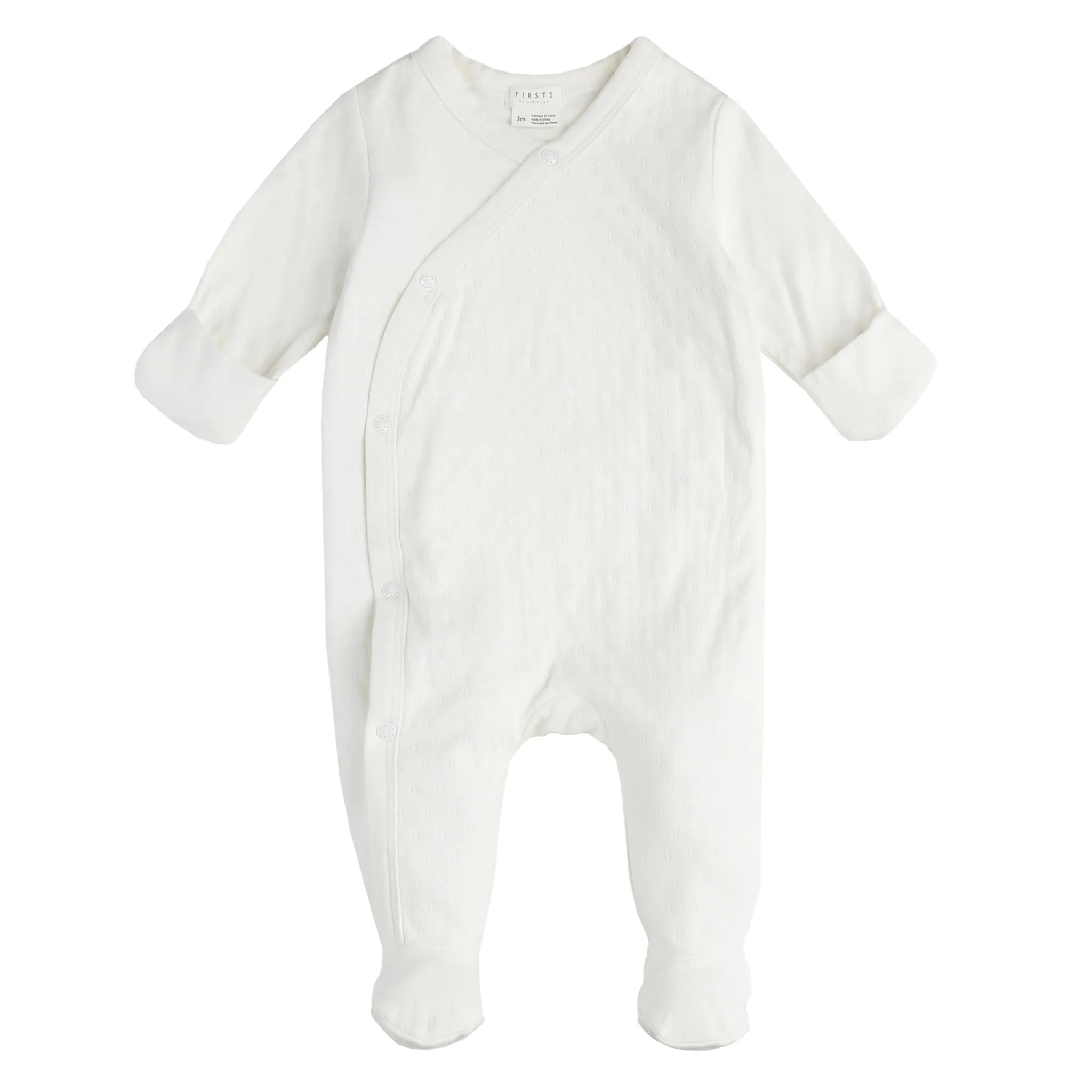 Firsts par Petit Lem Pyjama Pointelle Ivoire 0-9mois