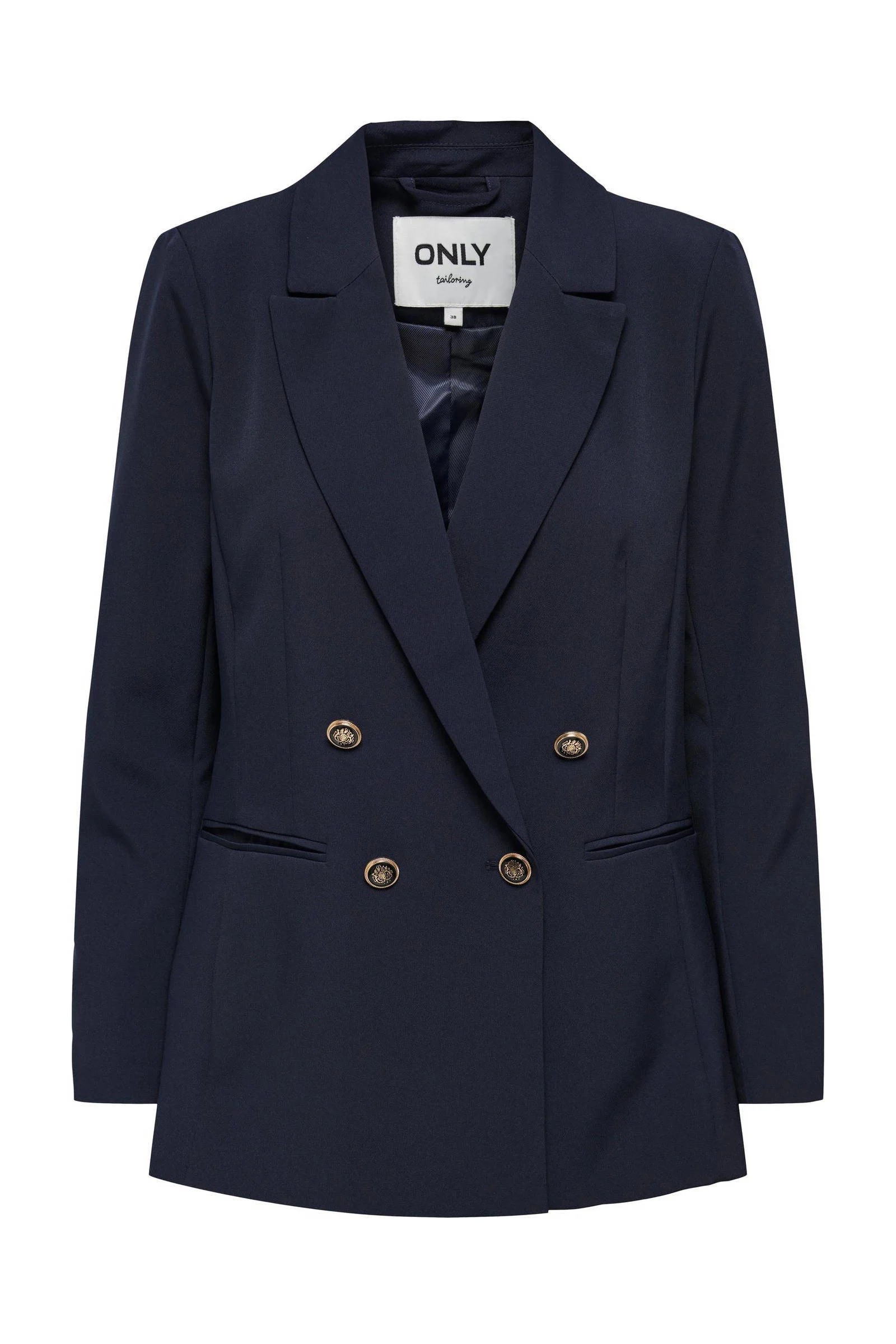 ONLY oversized blazer ONLASTRID van polyester donkerblauw