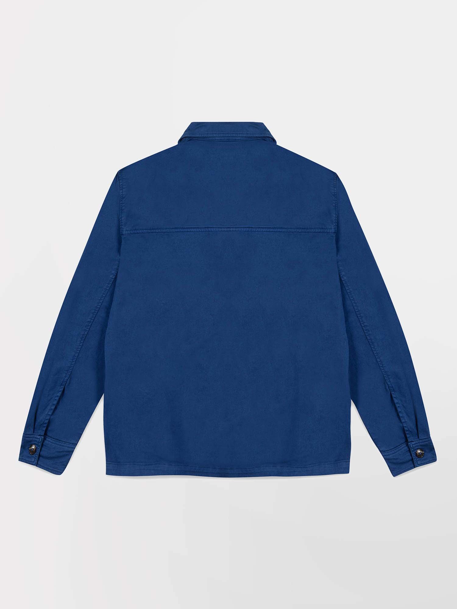 Veste Homme Boutonnée Coton Bleu Foncé
