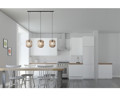 Hanglamp, 3-lichts, HxL 125x105 cm, naturel/bruin