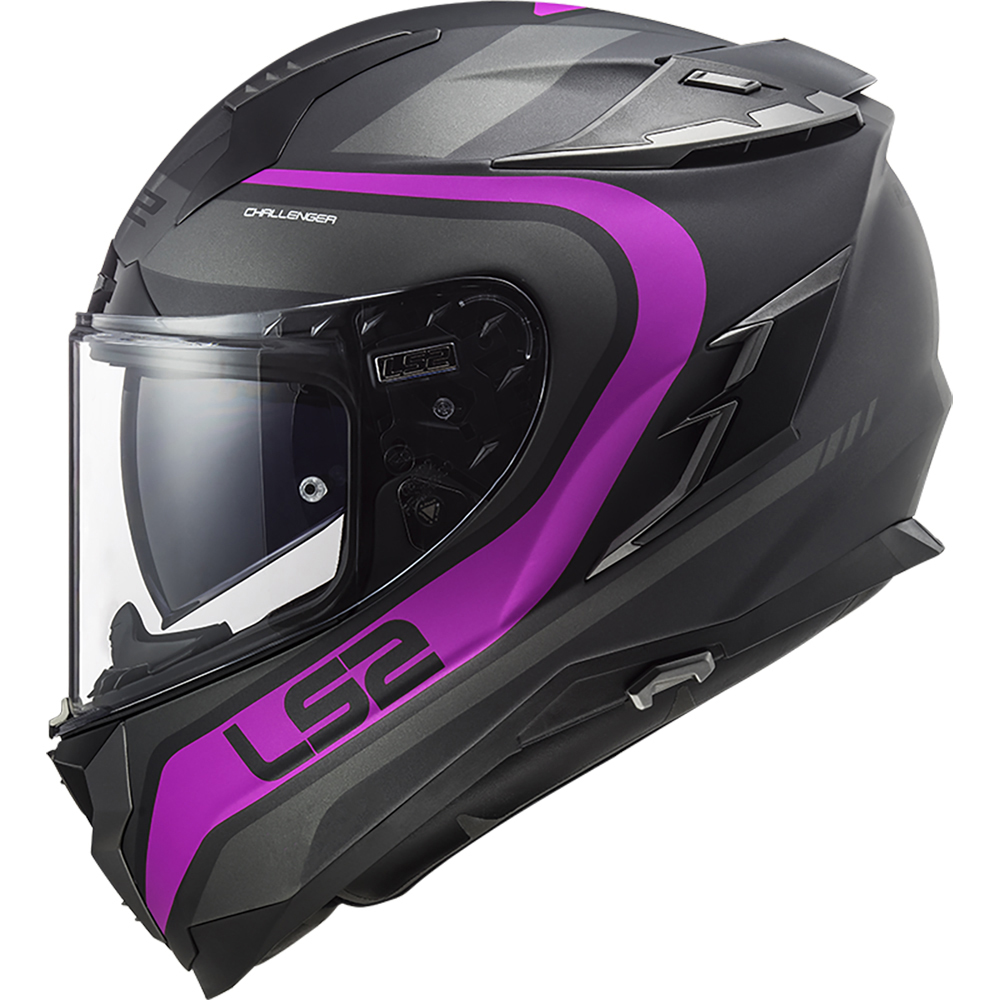 LS2 - Casque FF327 Challenger Fusion Titanium / Rose