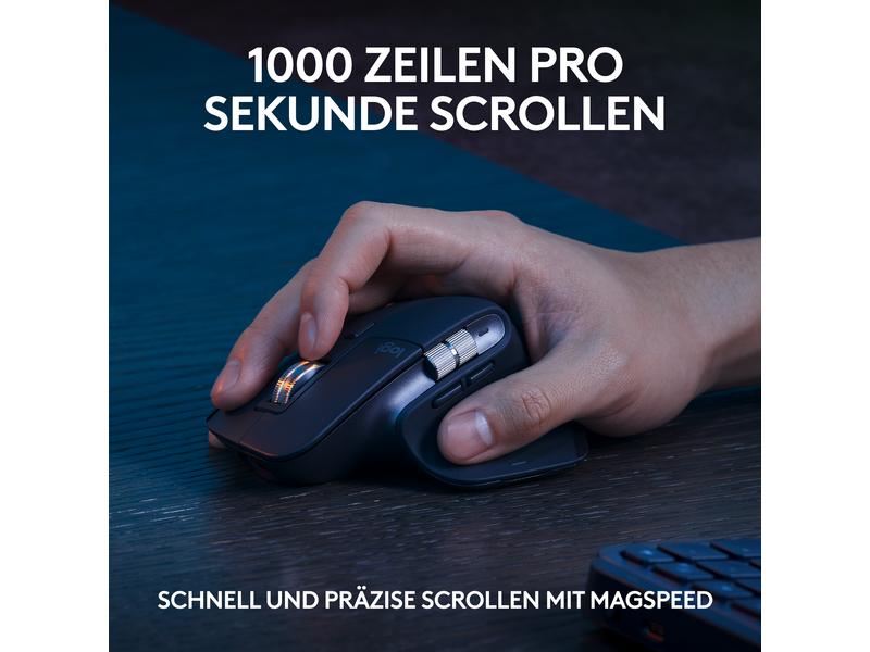 Logitech Tastatur-Maus-Set MX Keys S Combo Komfortables Tastatur- und Maus-Set mit Multi-Device Kopplung und intelligenter Tastaturbeleuchtung