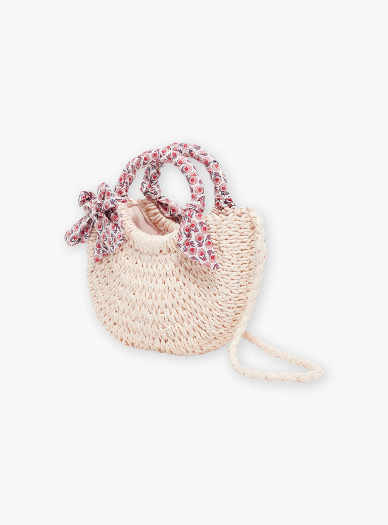 Sac besace écru en paille