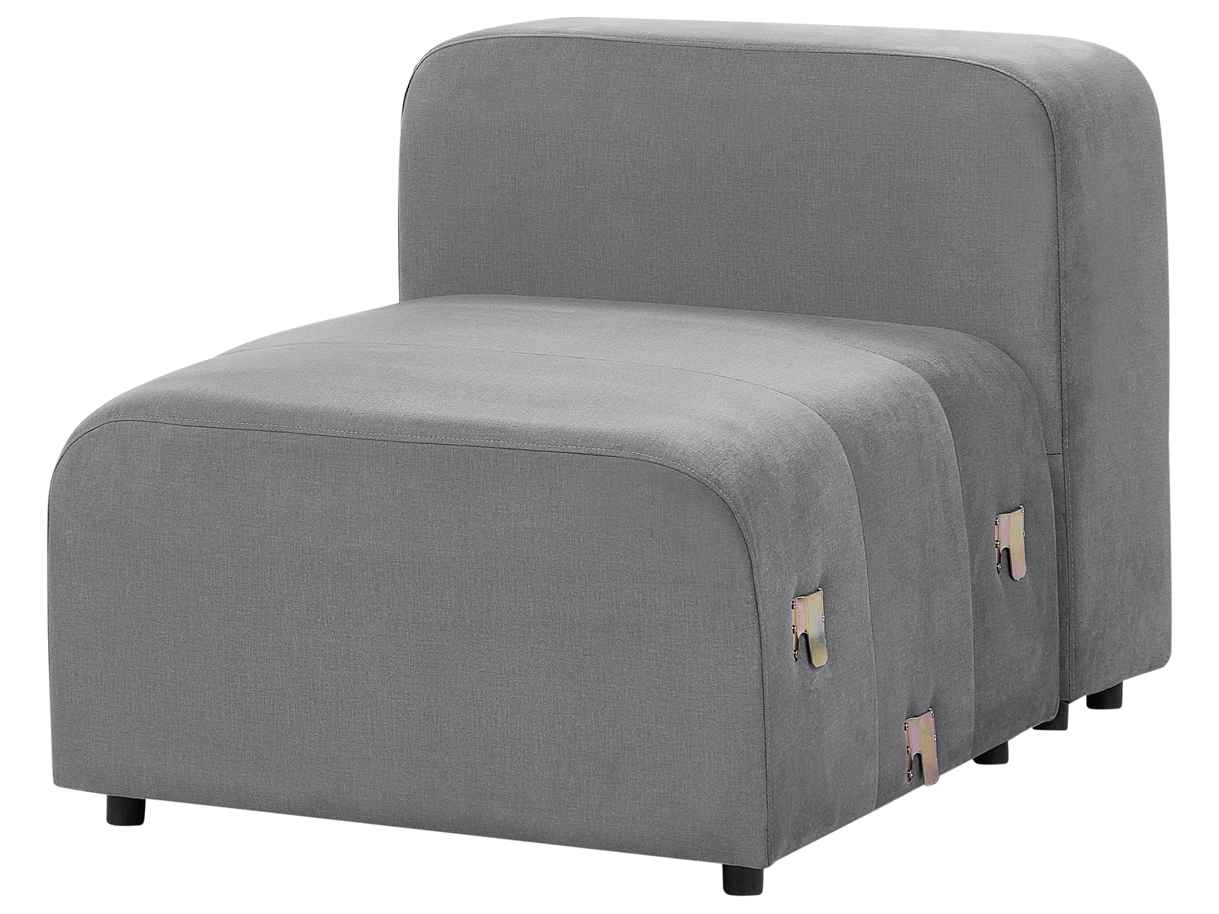 Modulaire bank 3-zits FALSTERBO Fluweel Grijs