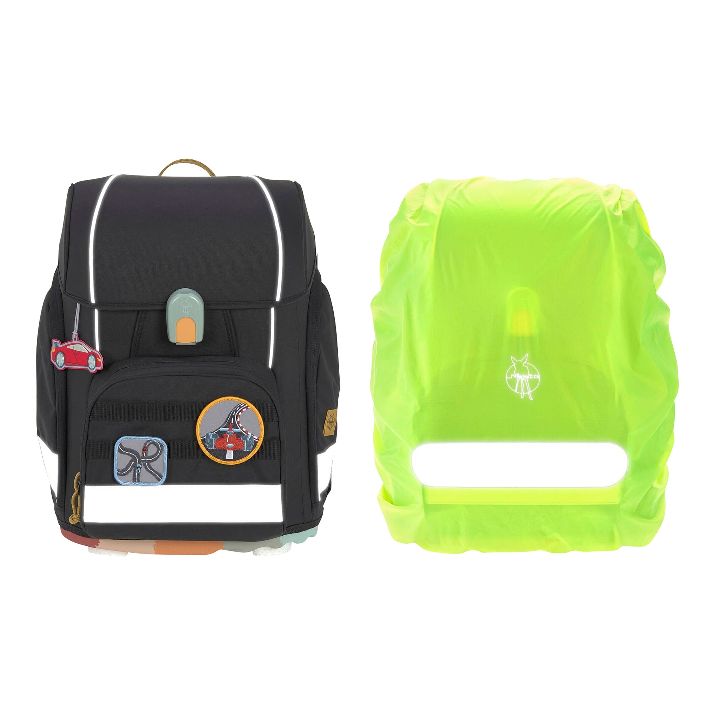 Lässig Schulranzen-Set Boxy Unique 7-tlg. black
