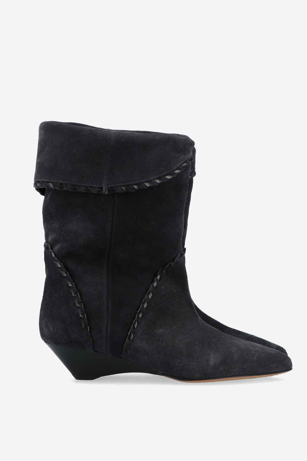Edoa leather-trimmed suede boots