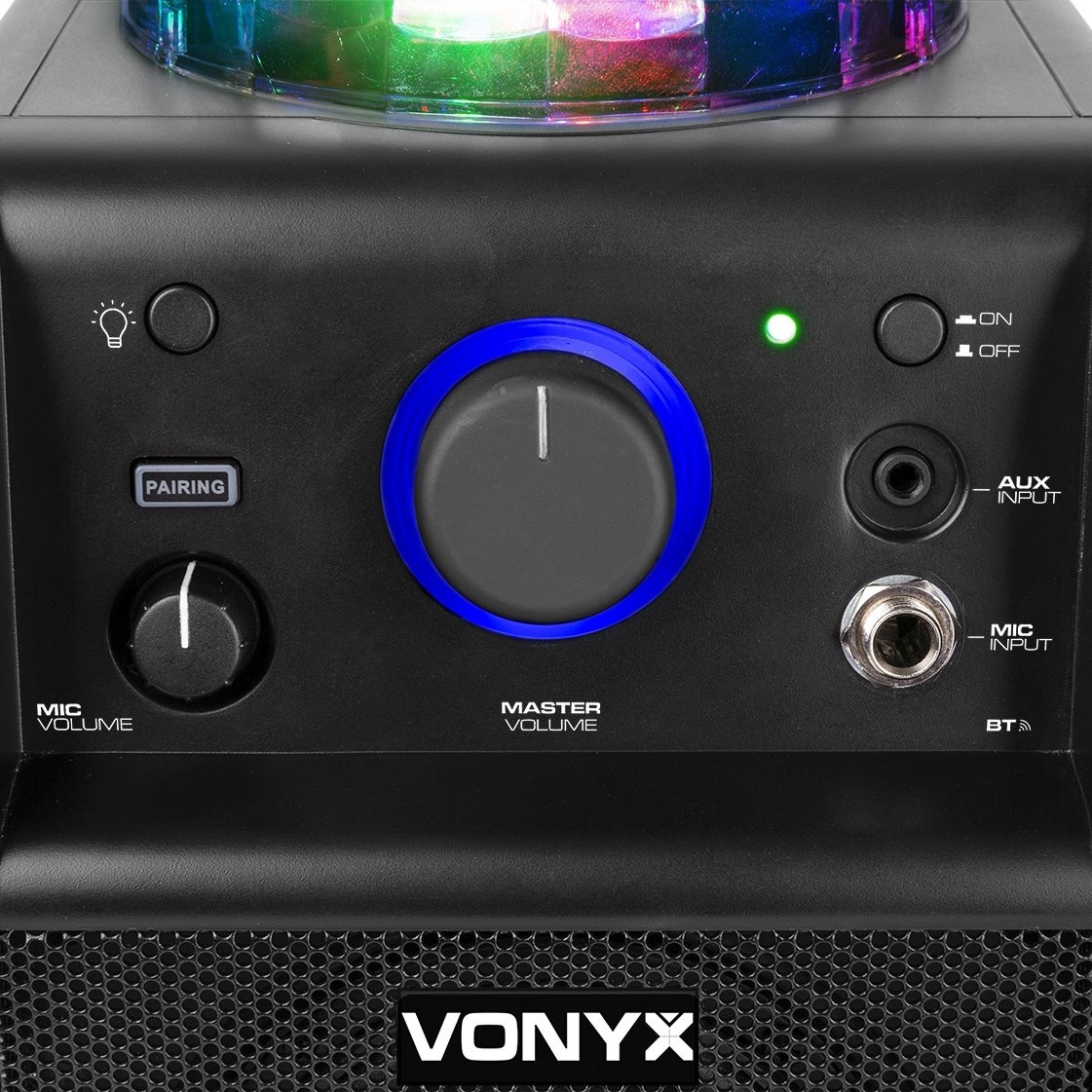 Vonyx SBS50 Bluetooth party speaker met LED zwart