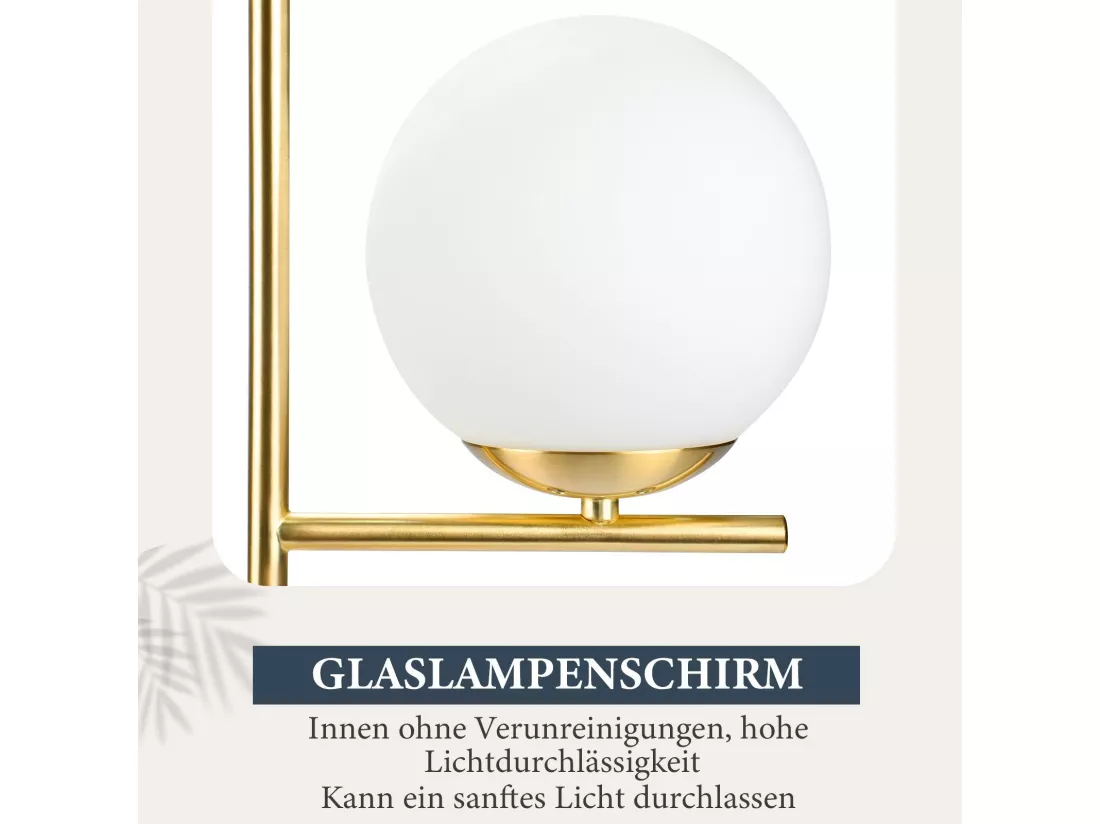 NETTLIFE lampe de table salon moderne de chevet - en verre blanc douille E27 industrielle avec interrupteur pour chambre bureau
