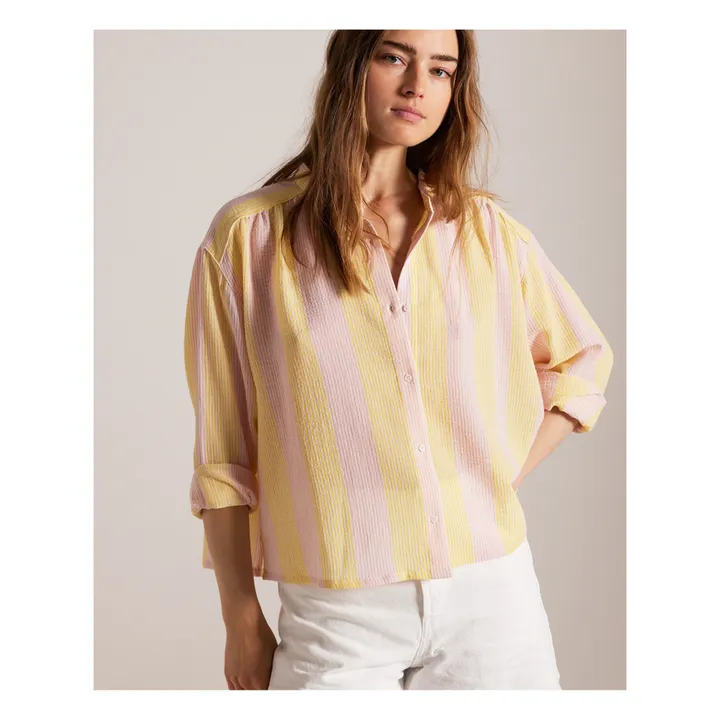 Sacrécoeur Blouse Ella Rayures Coton Bio | Jaune