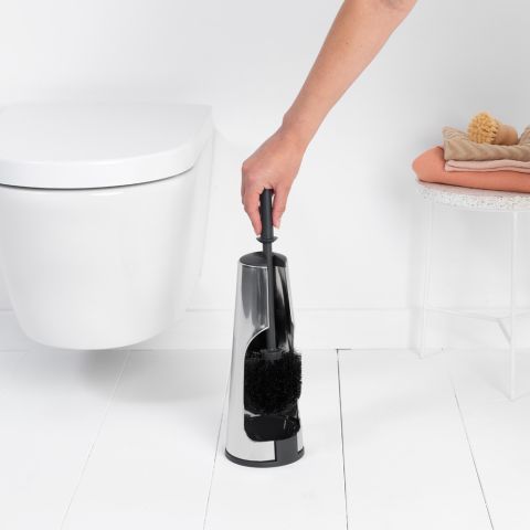 ReNew Toiletborstel met houder - Brilliant Steel