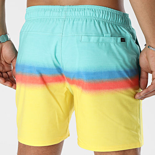 Short De Bain Surf Revival Volley 03AMBO Jaune Turquoise