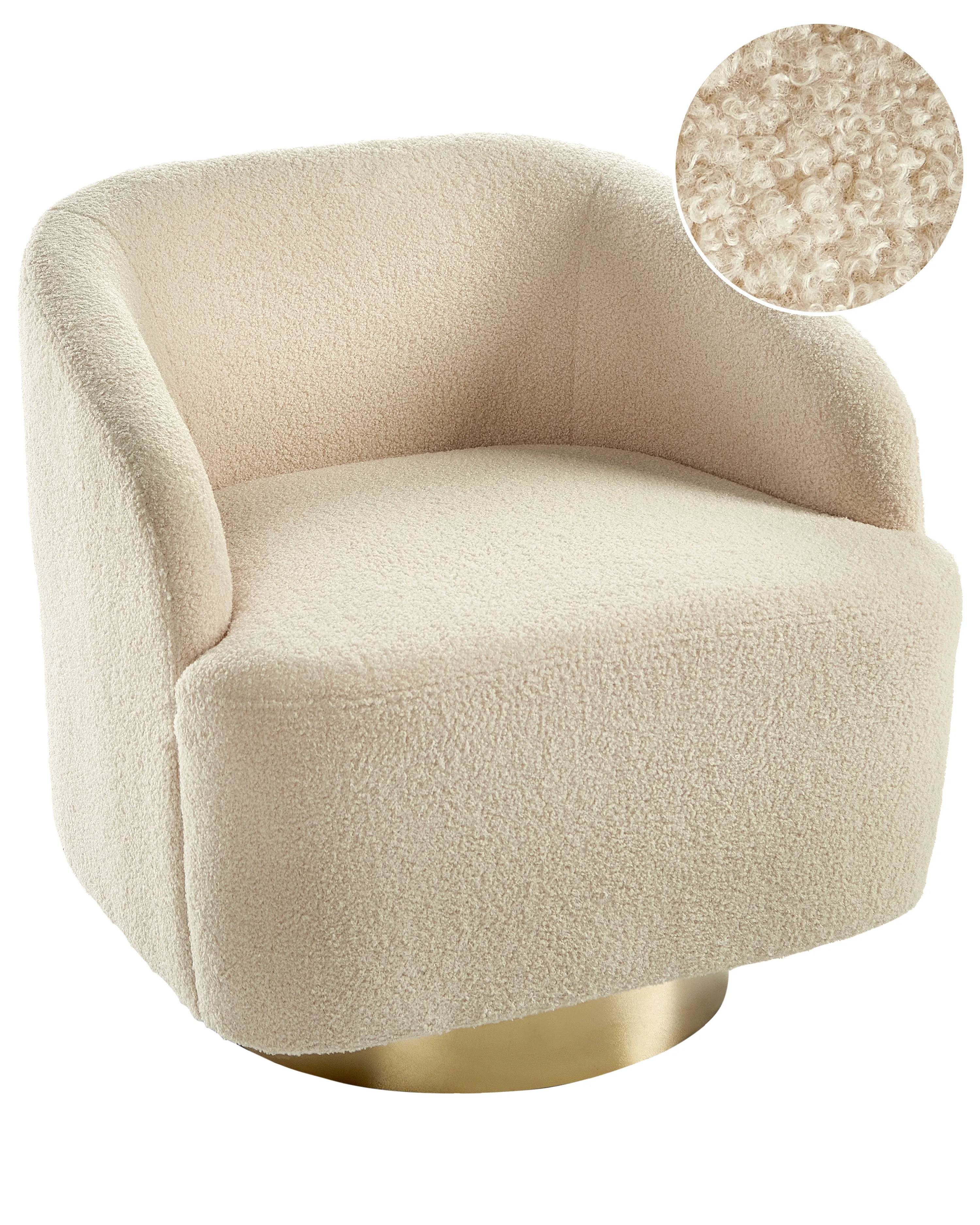 Fauteuil LAVIK Bouclé Beige