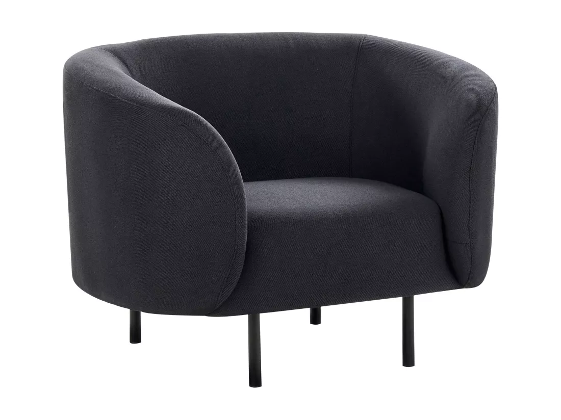 Fauteuil LOEN Tissu Noir