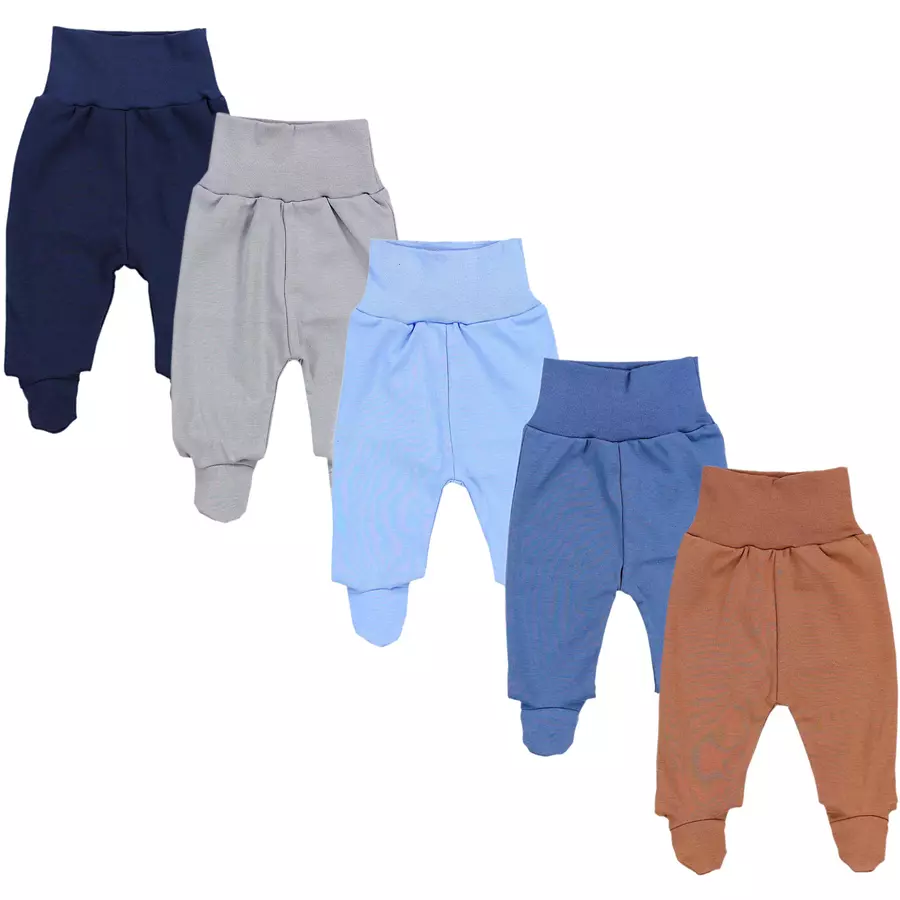 TupTam Baby Strampelhose mit Fuß 5er Pack braunblau