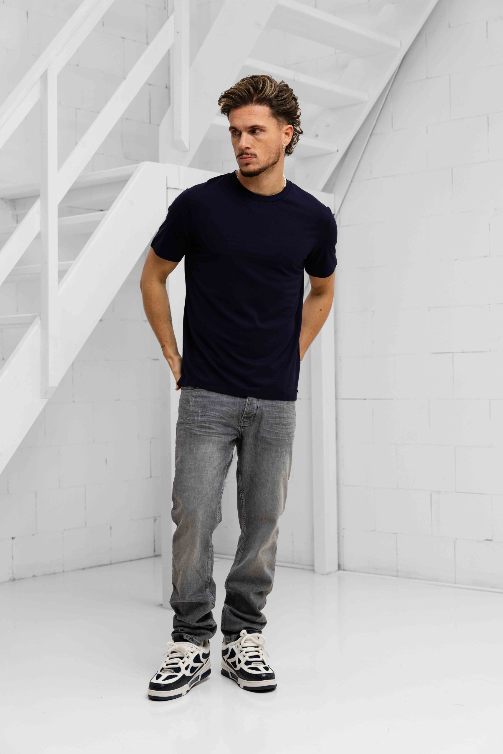 Dadado Bari T-Shirt Heren Donkerblauw