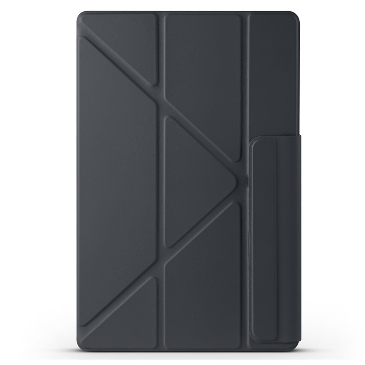 Samsung Galaxy Tab S10 Lite / S10 FE / Tab S9 FE / Tab S9 Smart Cover Leder Tasche Schutzhülle Magnetcover Origami Flip Case - Schwarz