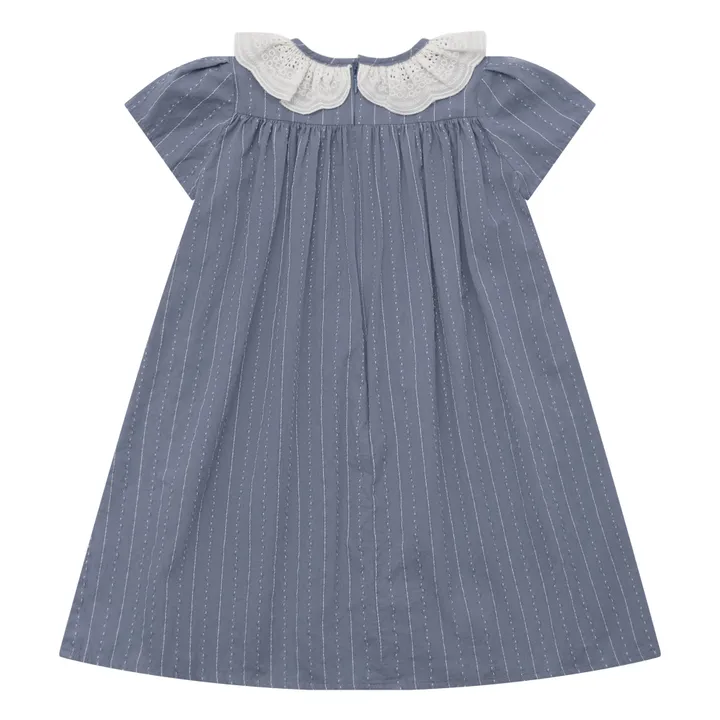 Louisiella Robe Hansely Volants Dentelle | Bleu nuit