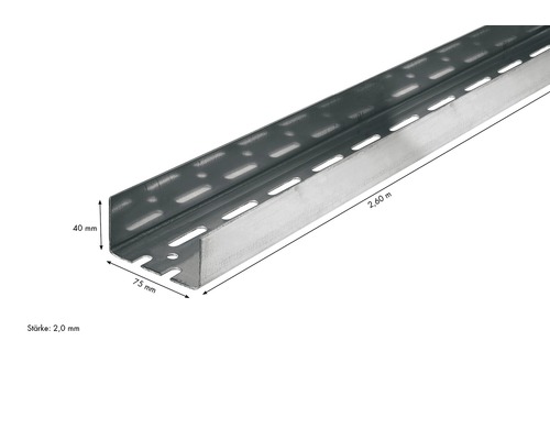 Knauf UA verstevigingsprofiel 2600 x 75 x 40 mm