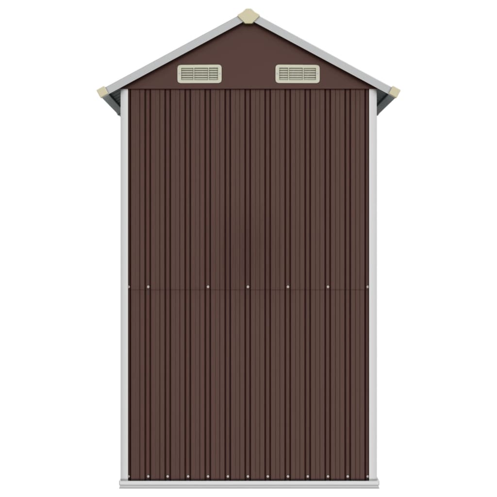 Abri de jardin marron 192x152,5x237 cm acier galvanisé