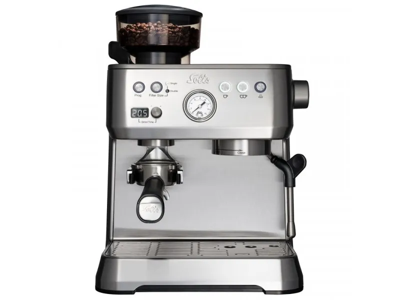 Solis Grind & Infuse Perfetta, Espressomaskine, 2,6 L, Kaffebønner, Indbygget kværn, 1640 W, Rustfrit stål