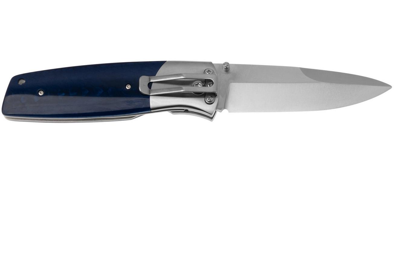 Fällkniven PXLbs Juma, Satin Elmax, Blue Snake herenmes