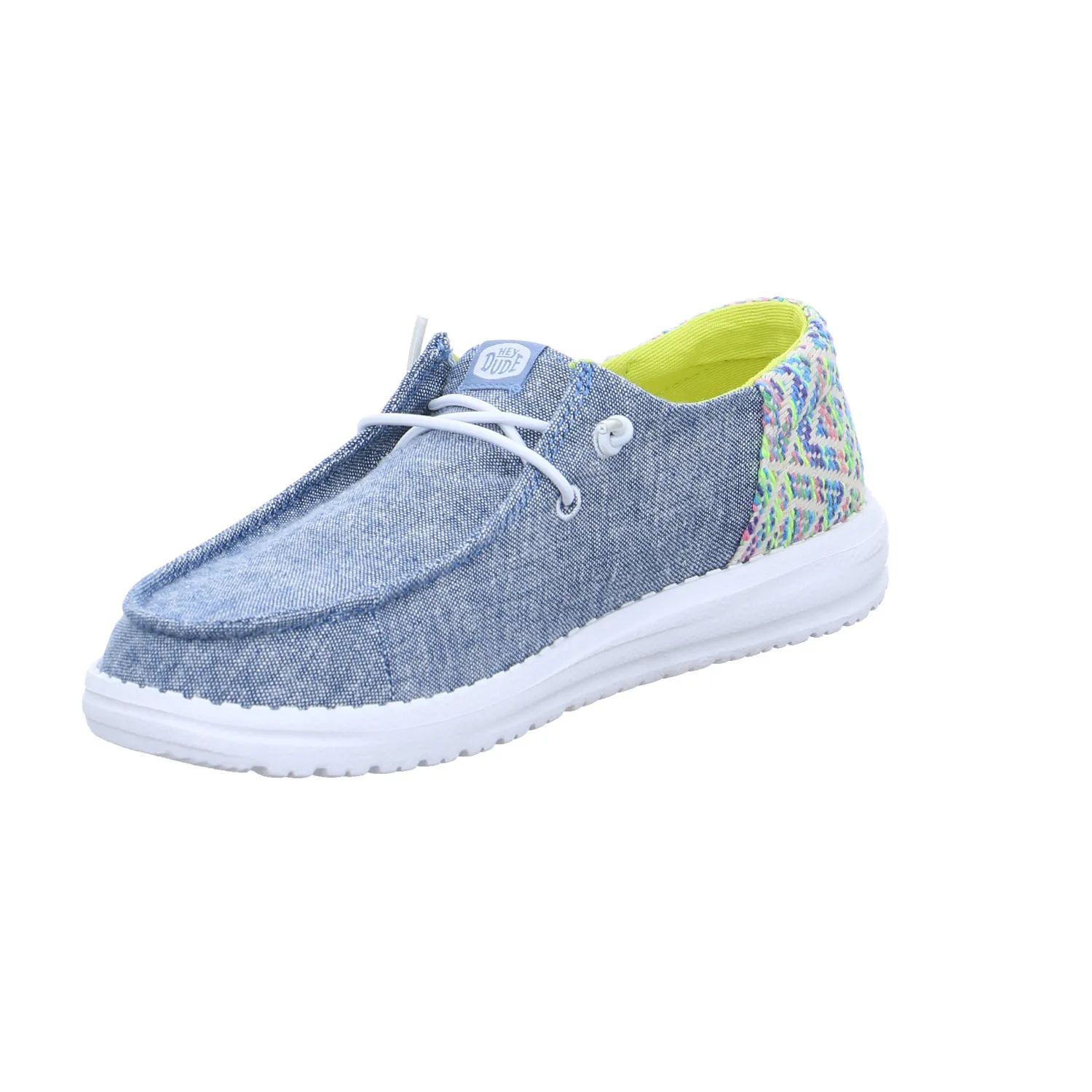 HEY DUDE Sneaker Jeansblau Textil  mit Wechselfussbett