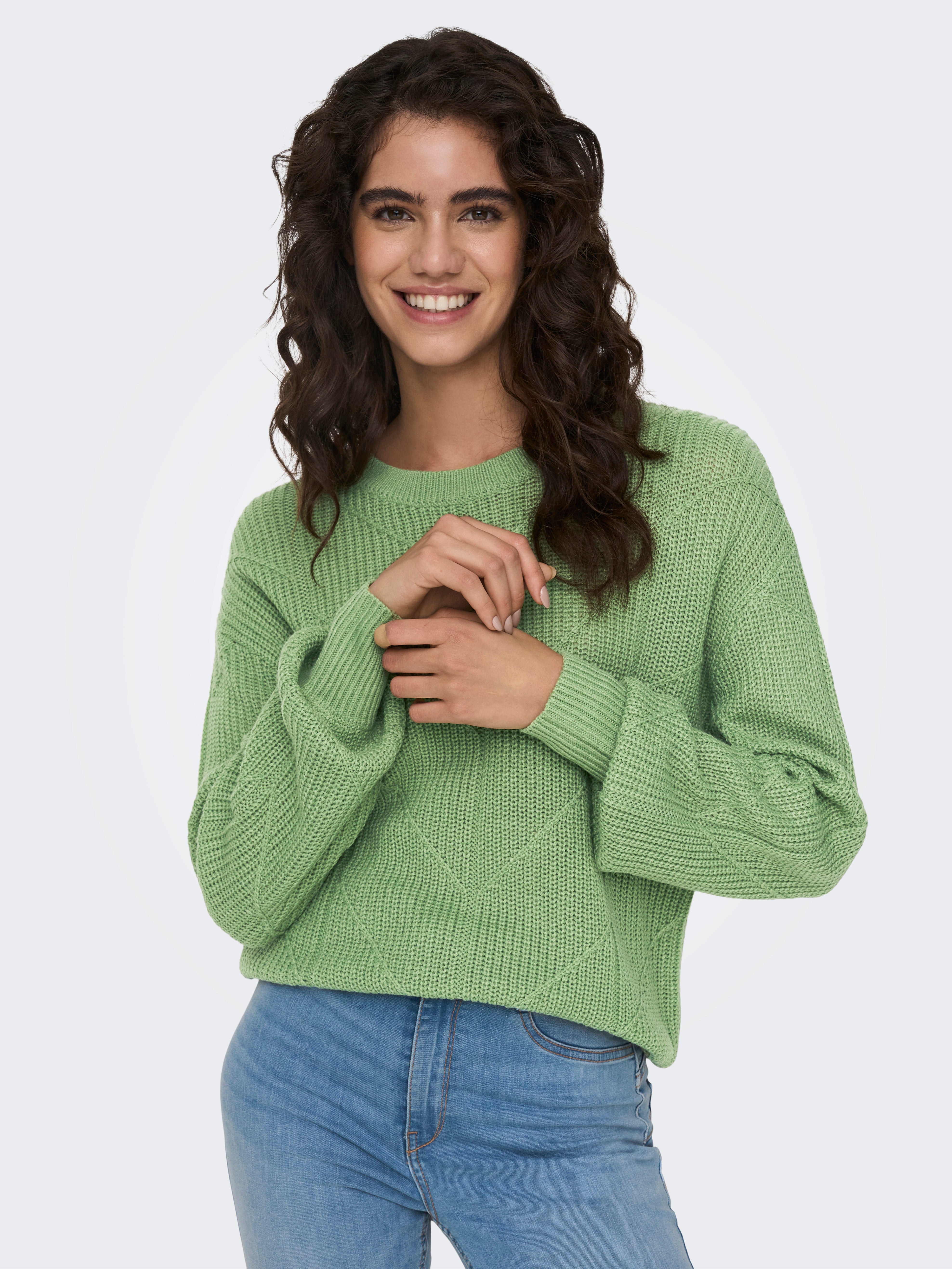 JDYLENETTE Strickpullover Basil