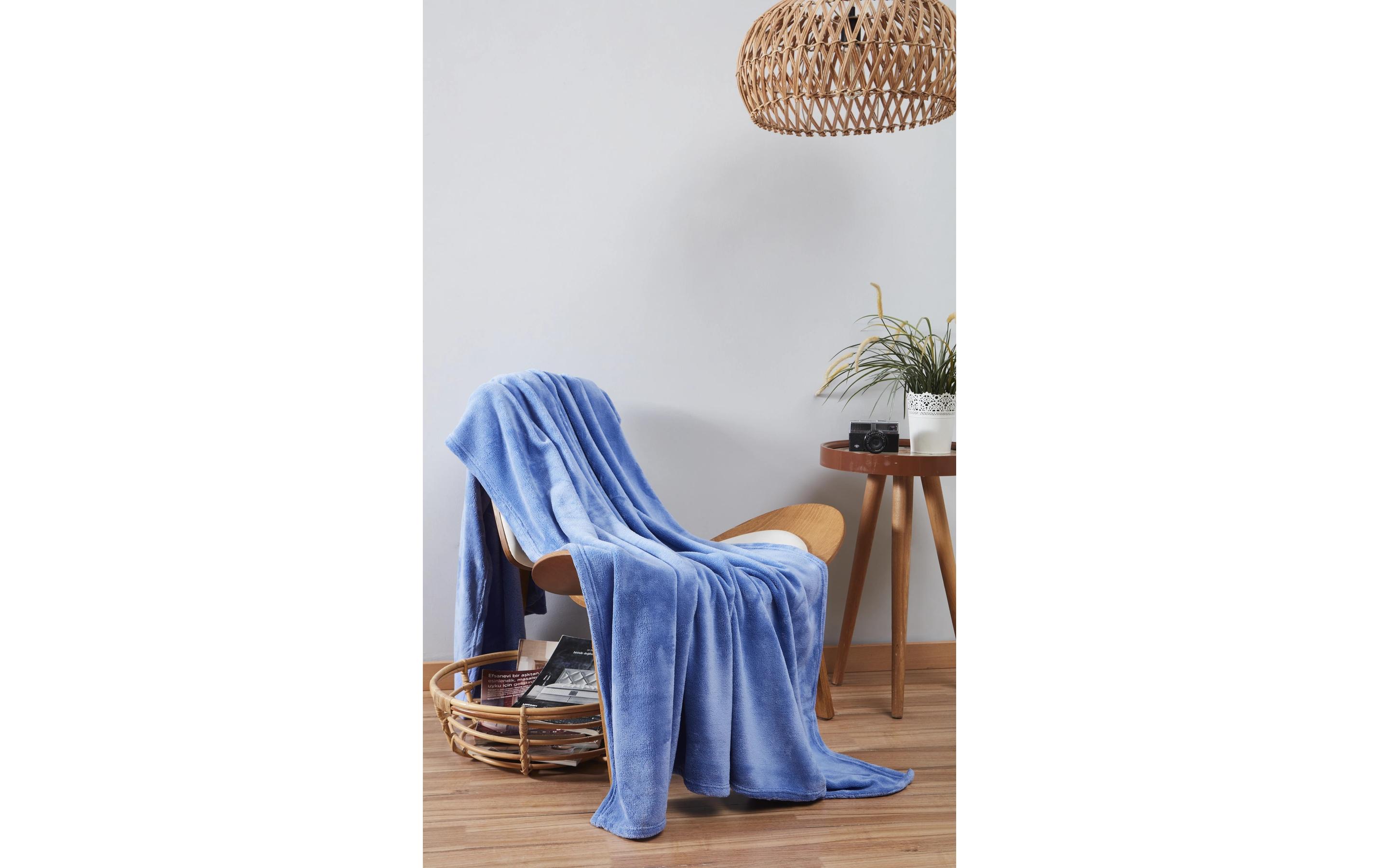 Decke Coral 200 x 240 cm, StahlblauFleecedecke, 100% Polyester