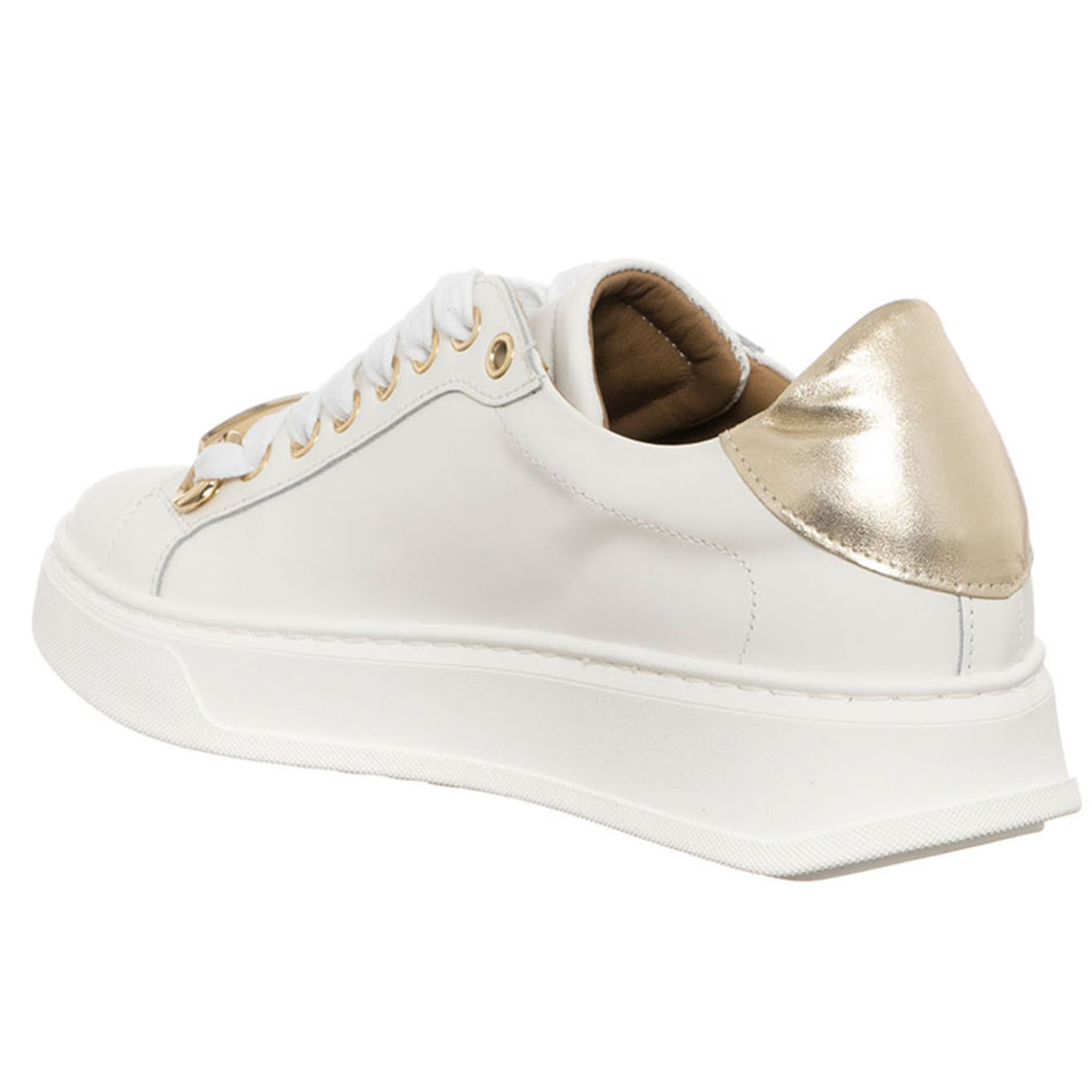Loretta Pettinari Sneakers en Cuir Olvo blanches