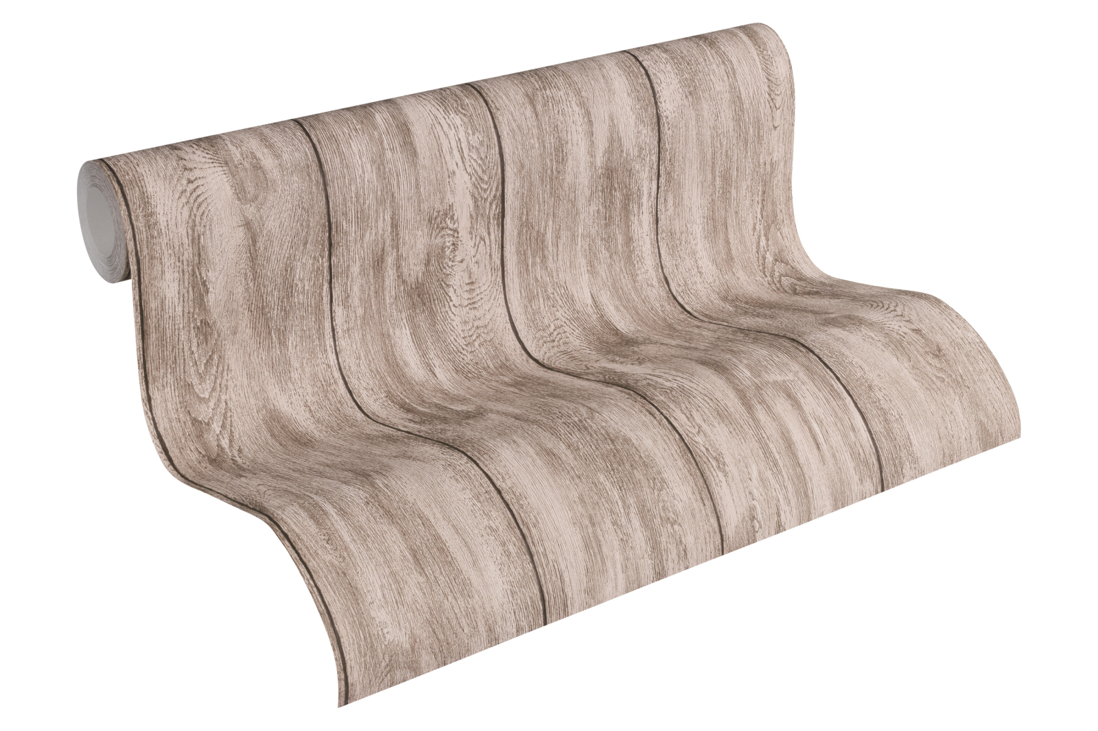 Vliestapete NEUE BUDE 2.0 - grau-beige - Planken - 10 Meter