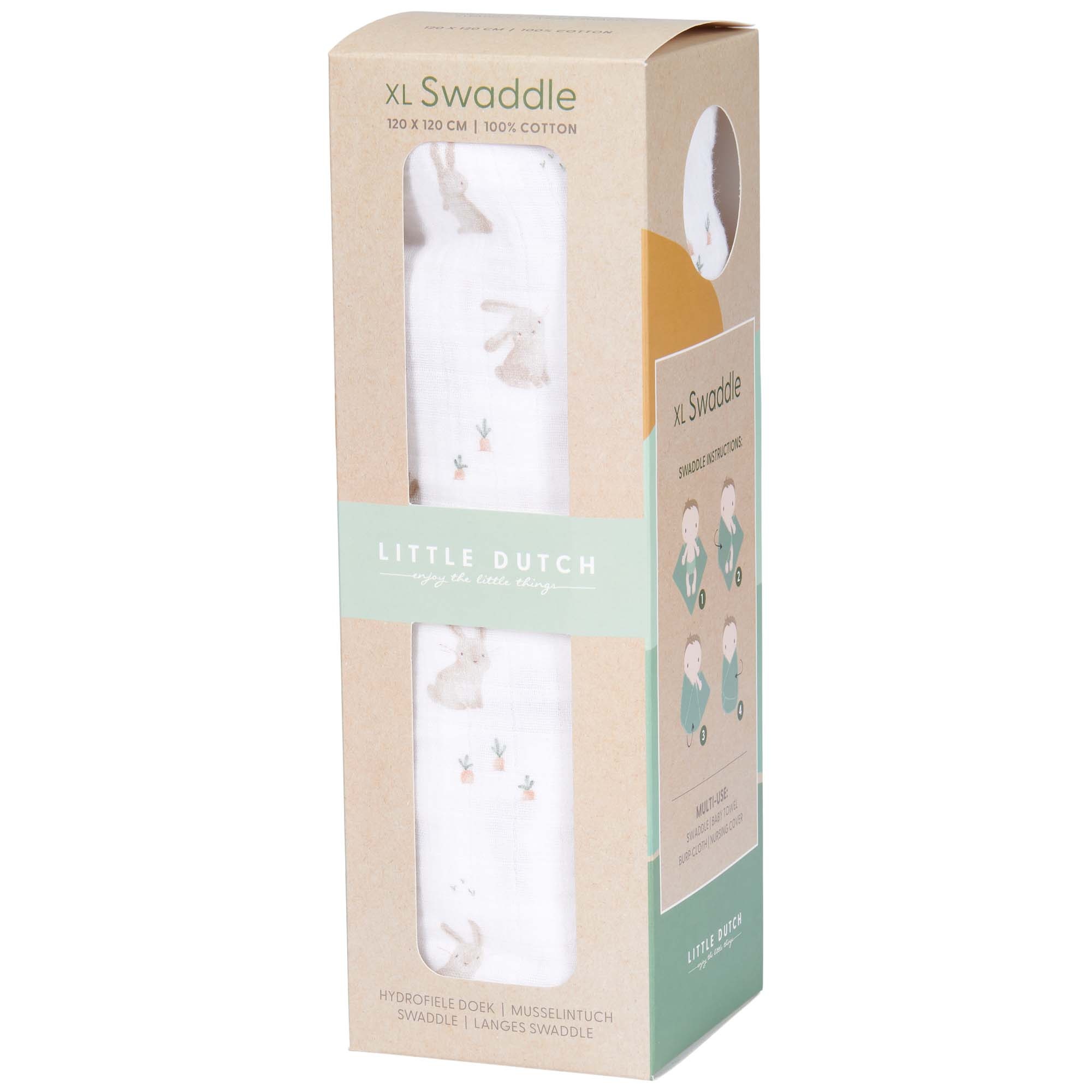 Little Dutch swaddle Baby Bunny wit - Prénatal
