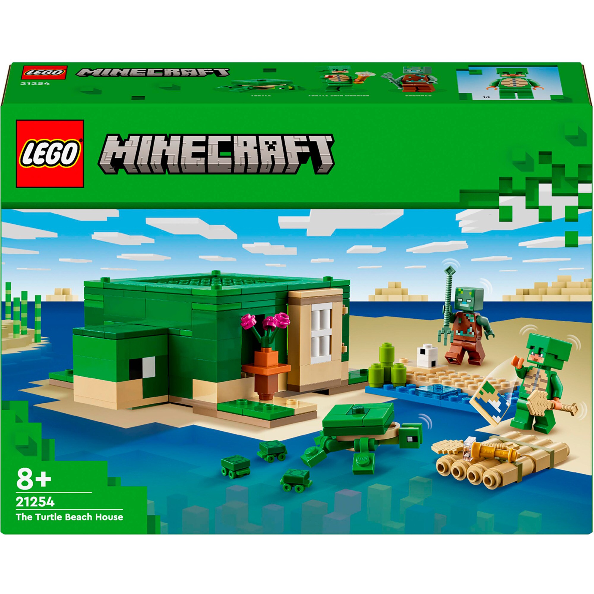 LEGO Konstruktionsspielzeug Minecraft Das Schildkrötenstrandhaus
