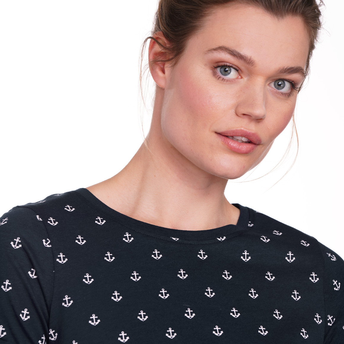 Gina Benotti Damen Schlafshirt im maritimen Look dunkelblau