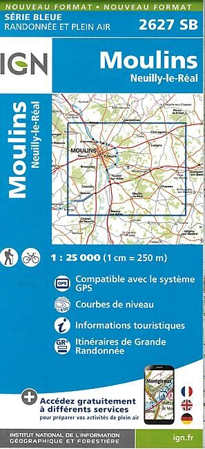 IGN - 2627 SB MOULINS NEUILLY LE REAL 1 25 000
