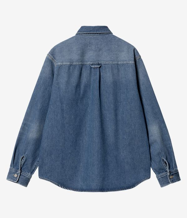 Carhartt WIP Harvey Olympia Hemd (blue dark used wash)