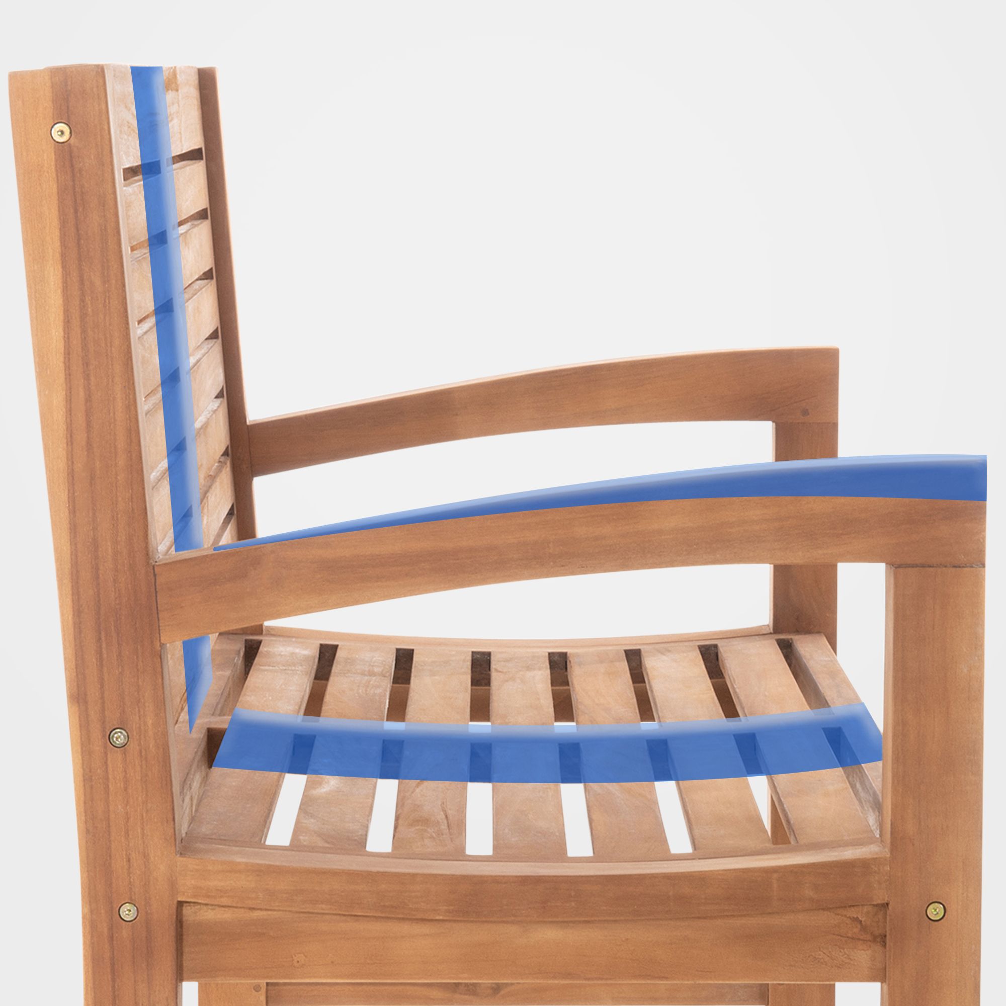 CLP Teakbank Halden I Holzbank Für Den Garten I Sitzbank Mit Armlehnen