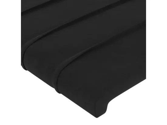 Tête de lit avec oreilles Noir 147x23x78/88 cm Velours