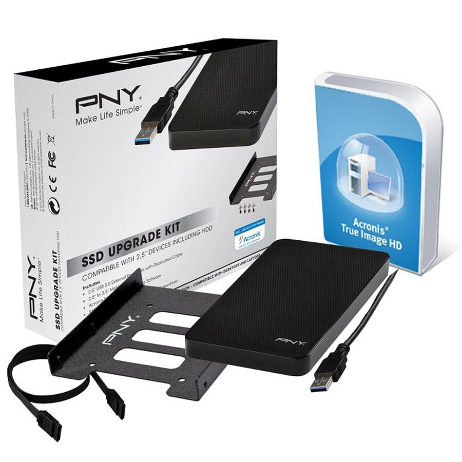 PNY Kit de mise à niveau SSD + Acronis (boitier 2,5