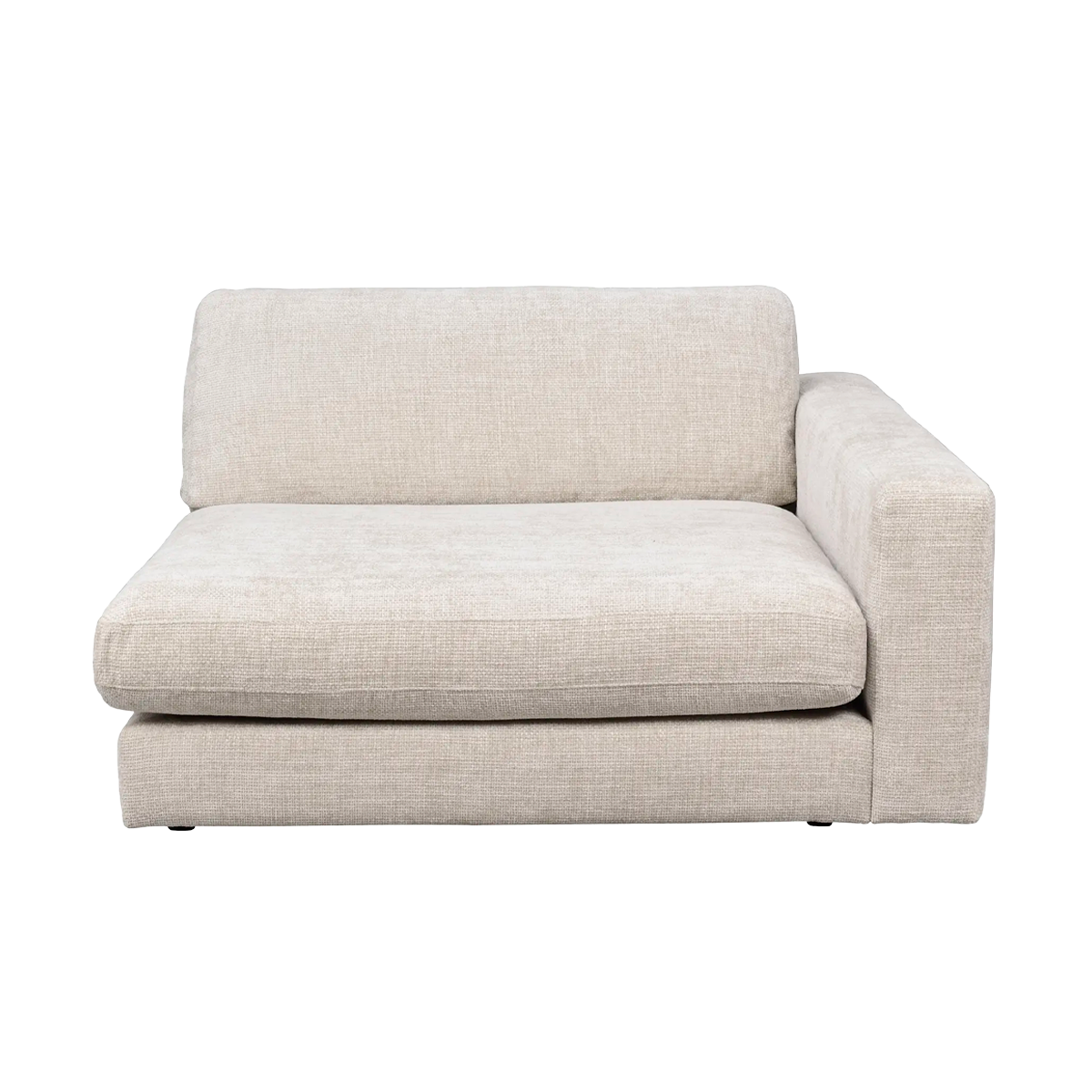 Modulaire chaise longue Duncan - rechts Lichtgrijs/beige
