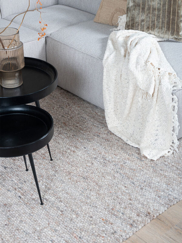 Vloerkleed Stone donkerbeige 160 x 230 cm