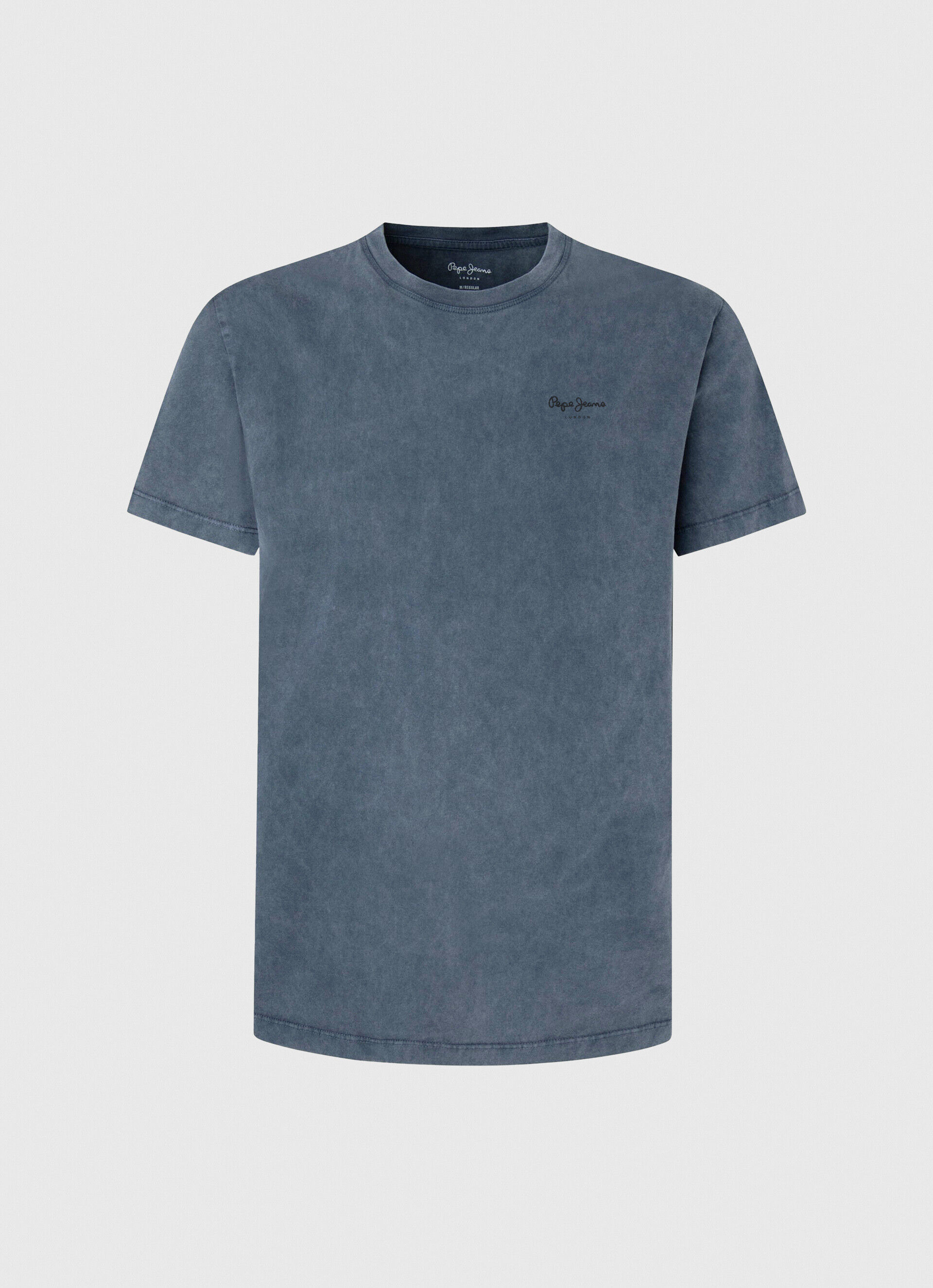 Camiseta de algodão com logotipo estampado - azul dulwich