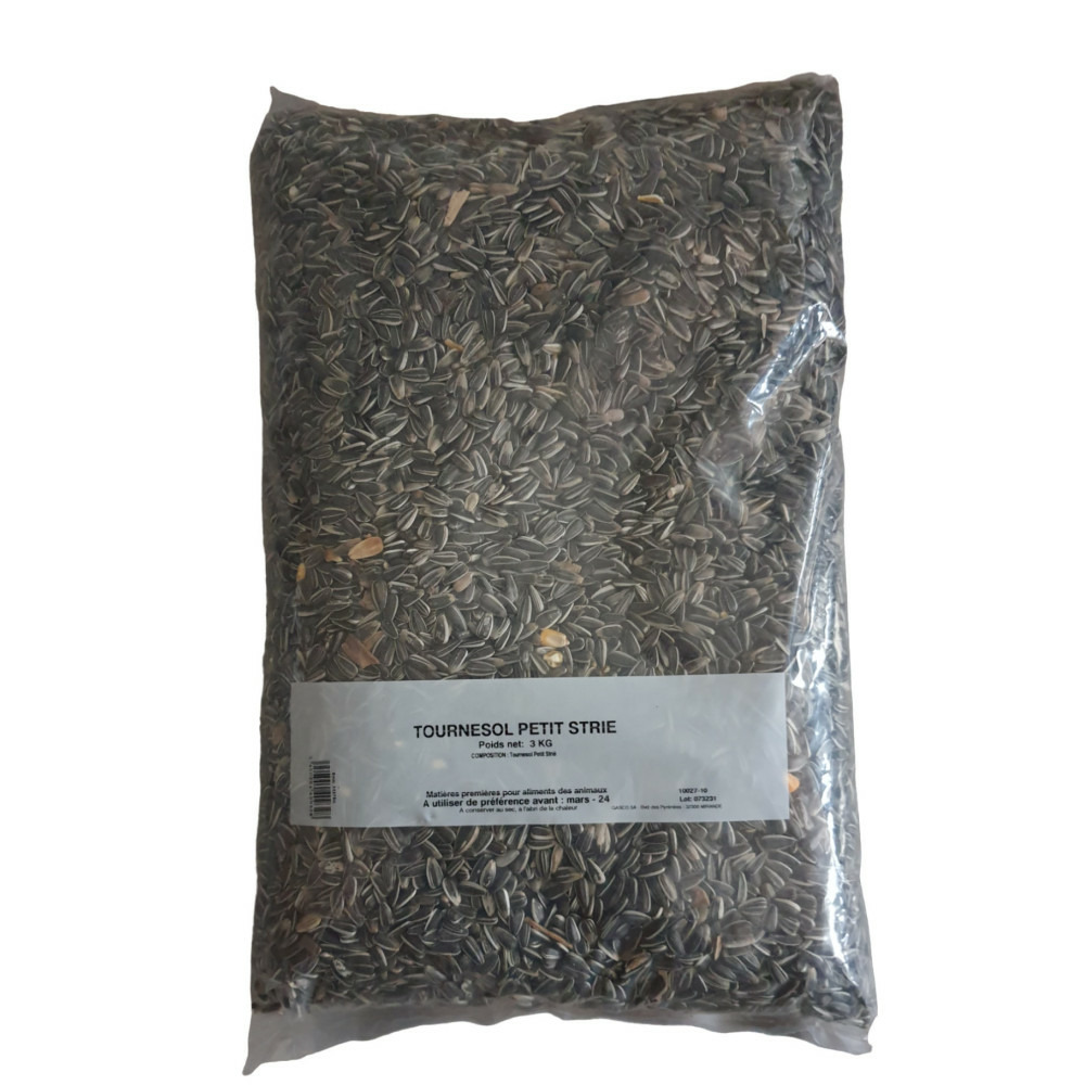 Graine tournesol petit strie 3 kg pour oiseaux