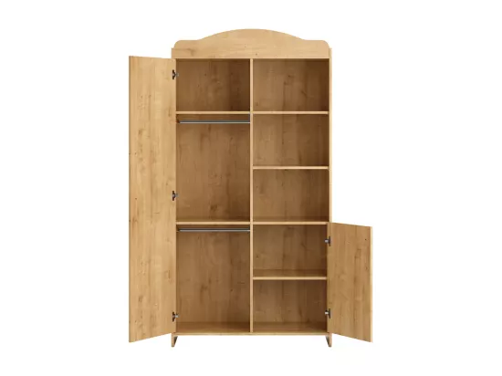 Chambre complète lit évolutif 70x140 commode à langer et armoire 2 portes Megeve Bois