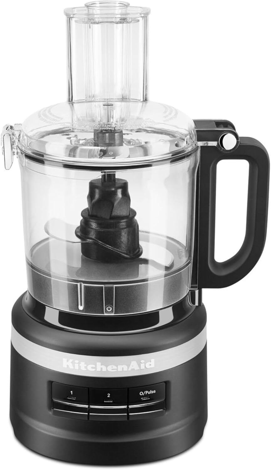 KitchenAid Food Processor - Kompakter Küchenmaschine mit 2 geschwindigkeitsstufen und Pulsfunktion - Zerkleinern, Kneten, Reiben und Schneiden - BPA-Frei - 1,7L Schüssel - 250 W - Schwarz