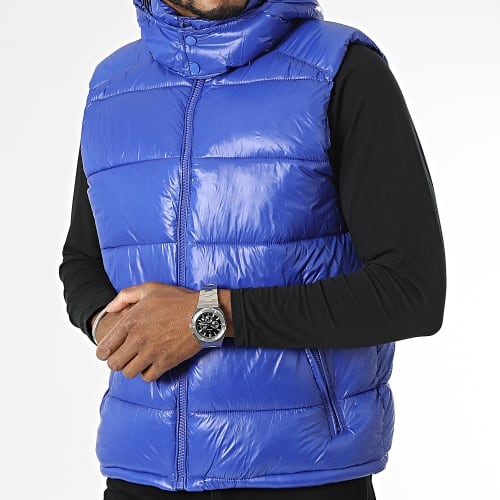 Doudoune Capuche Sans Manches Bleu Roi