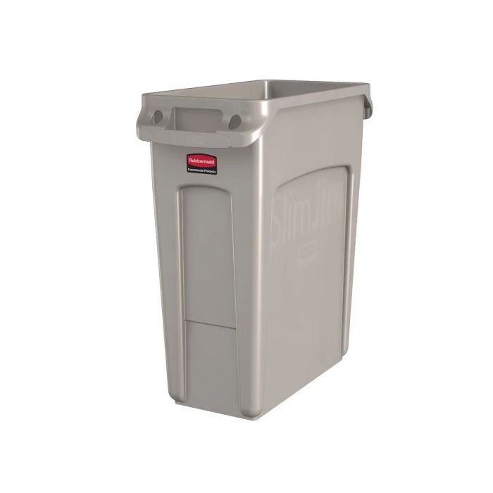 Rubbermaid Slim Jim met luchtsleuven 60 ltr beige (VB227918)