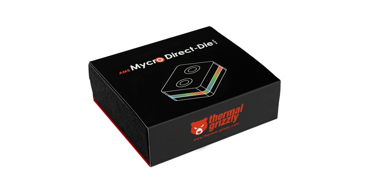 Thermal GrizzlyMycro Direct-Die ARGB heatsink  (Zwart/zilver)
